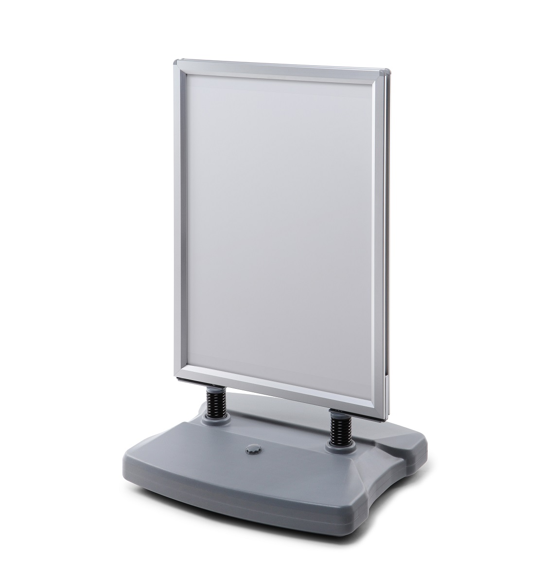 Stop trottoir avec base de lestage - Communication double face - Finition aluminium anodisé_0