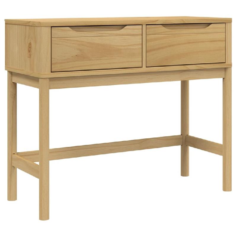 Table console FLORO marron cire 89,5x36,5x73 cm pin massif Modèle Jardin Pi Plus - 374020_0