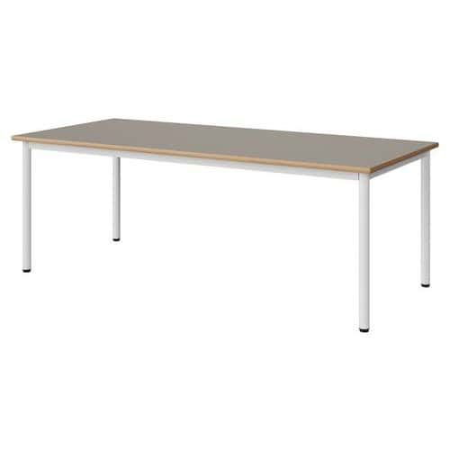 TABLE MALIBU 180X80 T4 4P STRA ALAISÉ GRIS U727/BLC 9016