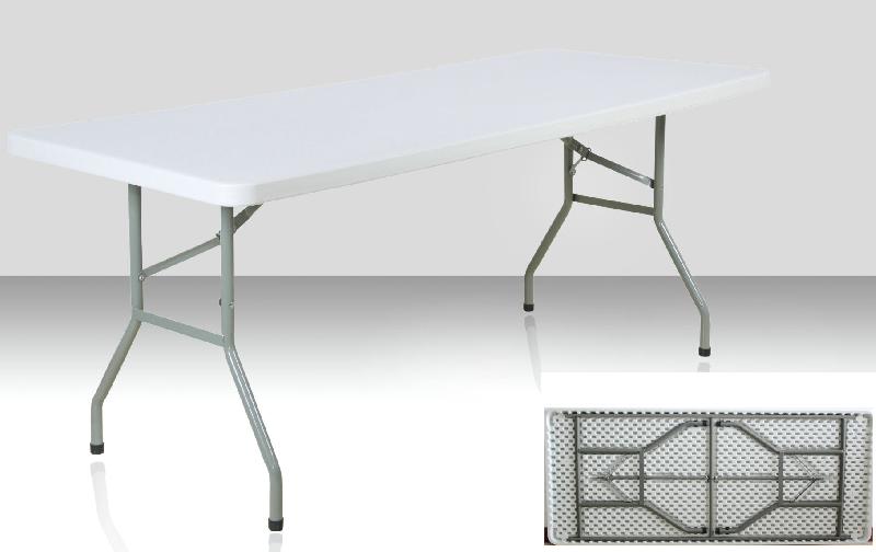 Table pliante et empilable en polypropylène - 240x76 cm - Ultra légère et robuste_0