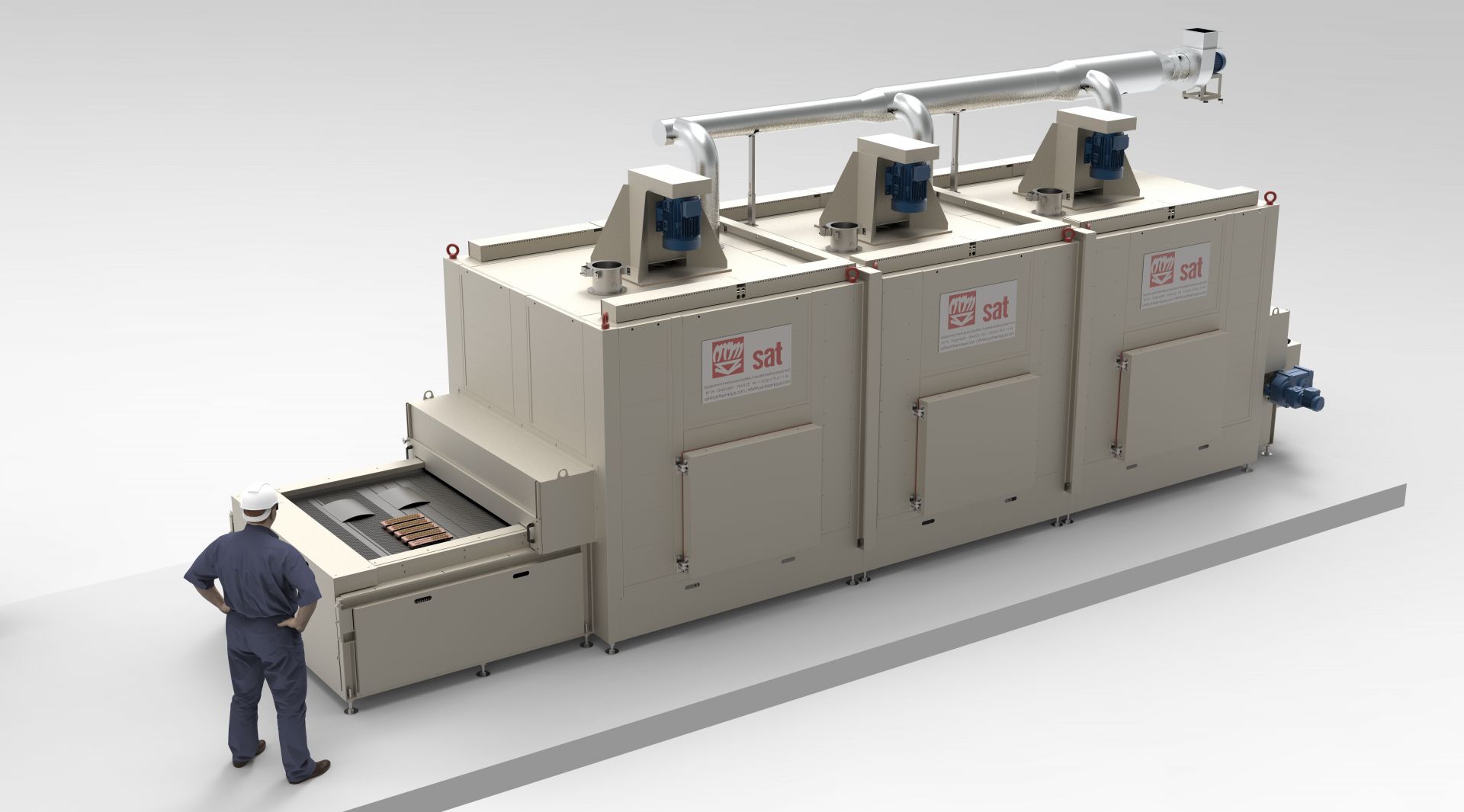 Tunnel à tapis - traitement thermique - grands volumes avec turbo-convection - normes AMS 2750D, NADCAP, Atex_0