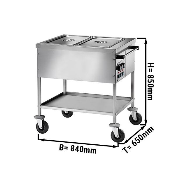 Twf1758td - chariot bain marie - ggm gastro international gmbh - dimensions extérieures : 840 x 650 x 850 mm_0