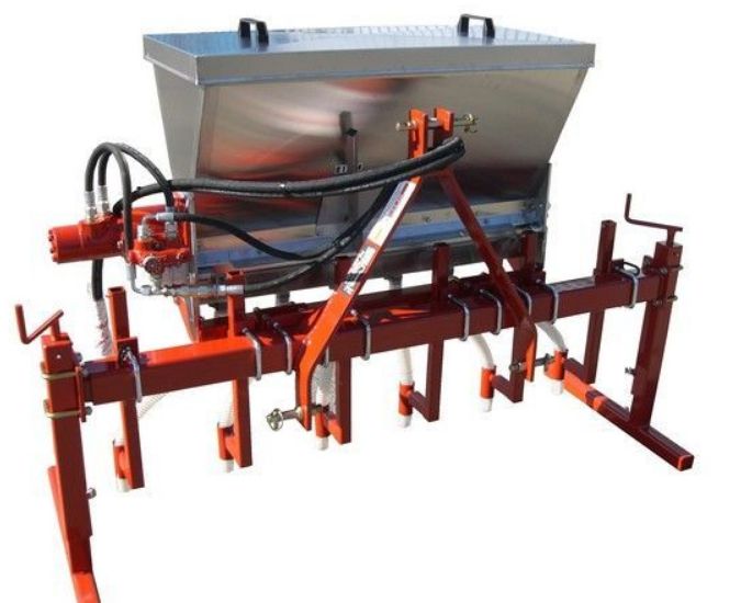 Distributeur d'engrais type ATP HYD - Huet 2 m - Cuve inox 120 L - Attelage 3 points - Entraînement hydraulique_0