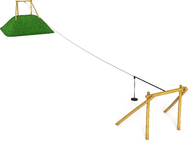 Tyrolienne pour aire de jeux