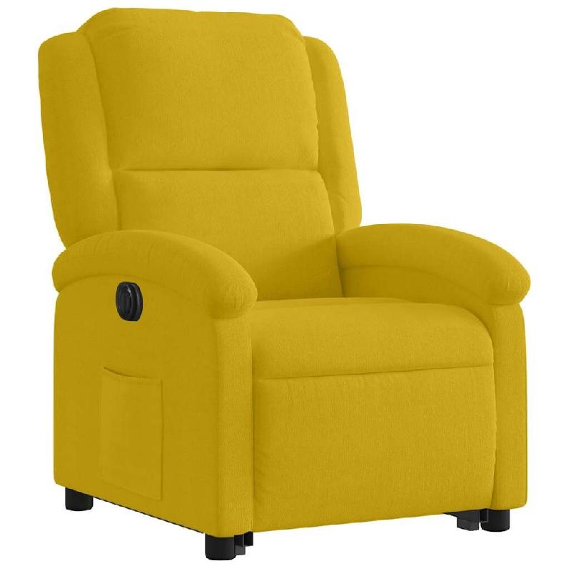 VidaXL Fauteuil inclinable électrique jaune Velours Modèle Dermelor - 3204329_0