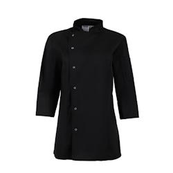 Whites Chefs Clothing Veste de cuisinier femme ajustée Whites noire taille M - M noir BA110-M_0