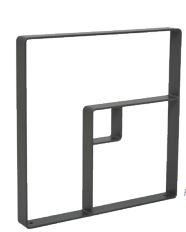 Appui vélos tout acier - Kub 306496 - Hauteur 750 mm, Largeur 80 mm, Longueur 750 mm_0