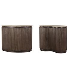 Antic Line Créations Bar métal et marbre déco L120 x P60 x H100 - marron métal CS1582_0