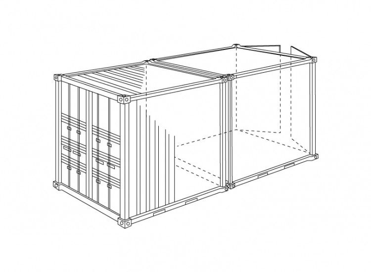 Containers de stockage 10' - Volume 15,9 m³ - Dimensions extérieures et intérieures_0