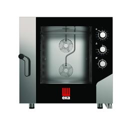 EKA Four électrique combiné à air pulsé avec panneau électromécanique 6 niveaux, inox - MKF664S_0