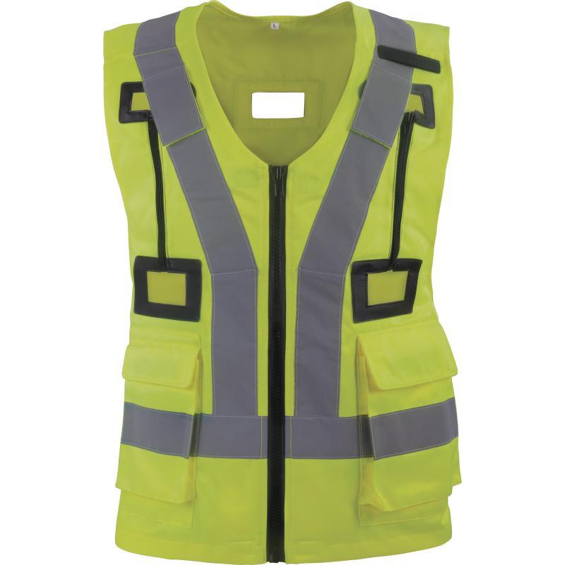 Gilet haute visibilité en polyester/coton - harvesgi - Classe 1, bandes rétro-réfléchissantes, 4 poches, taille réglable_0