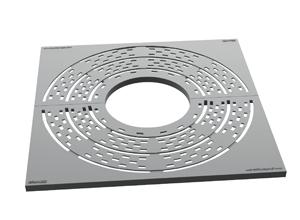 Grille d'arbre en fonte d'épaisseur 27 mm, dimensions : 794 x 794 mm_0