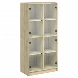 Helloshop26 - Buffet bahut commode armoire meuble de rangement organisateur cuisine salle de séjour salon haut avec portes sonoma 02_0032236 - 300021_0