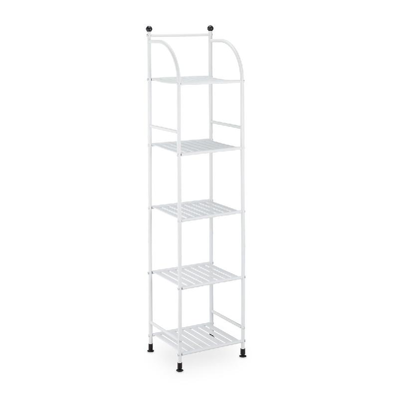 Helloshop26 - Étagère verticale polyvalente pour salle de bain cuisine salon 145 x 33 x 28 cm en métal noir 13_0011508 - vert métal 3000245805504_0