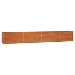 Helloshop26 - Jardinière bac lit surélevé plantes fleurs terrasse jardin de jardin rouillé 320 x 40 x 45 cm acier corten marron 02_0039870 - 30002_0