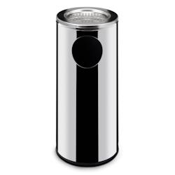 Hendi Cendrier avec poubelle modèle sur pied 33 litres Ø240mm en inox - 691397_0