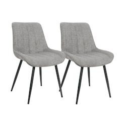 METRO PROFESSIONAL Chaise de salle à manger Castoria, acier/polyester/mousse, 54 x 59 x 84 cm, gris, 2 unités - gris polyester 4894926303309_0