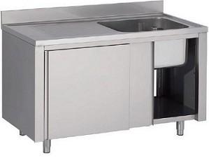 Plonge professionnelle sur armoire - profondeur 700 - meuble de rangement_0