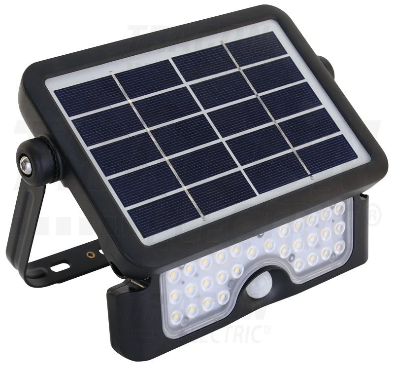 Projecteur solaire led avec détecteur de mouvement 5 w, 4000 k, 500 lm, ip65, 3,7 v 2×1500 mah_0