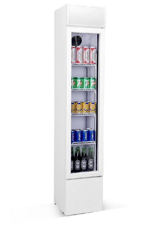 Réfrigérateur professionnel petit espace 1 porte en verre ventilé 105 l - 7455.1385_0