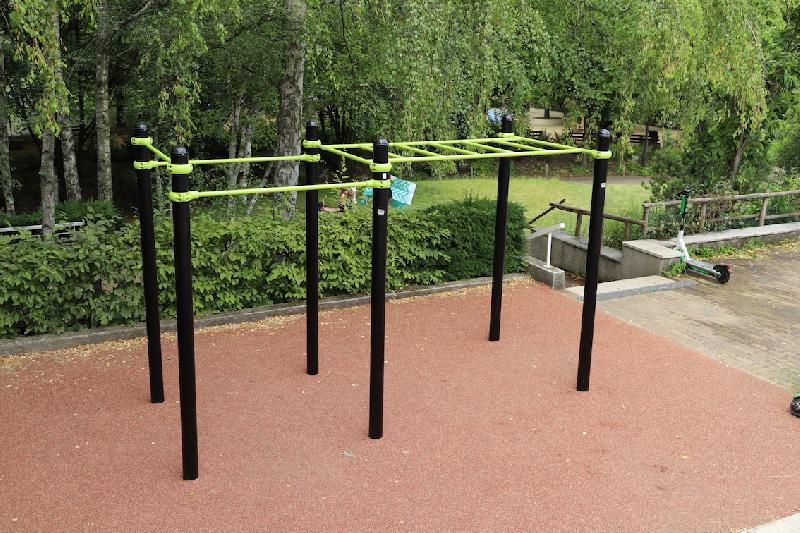Street Workout DAMAPRO - Station extérieure DPI 03 en acier galvanisé thermolaqué_0