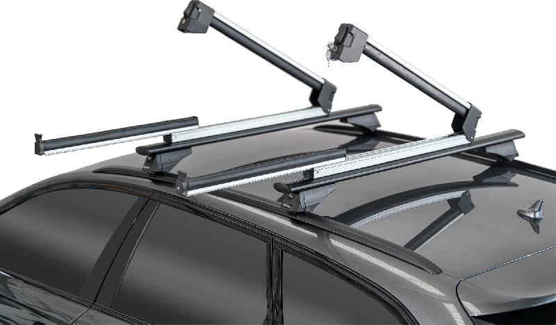 Porte ski sur barre de toit voiture , Porte ski XL 6 paires de skis antivol