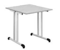 Table Atlantis - 80 x 80 cm - Piétements à dégagement latéral - Norme NF EN 1729_0