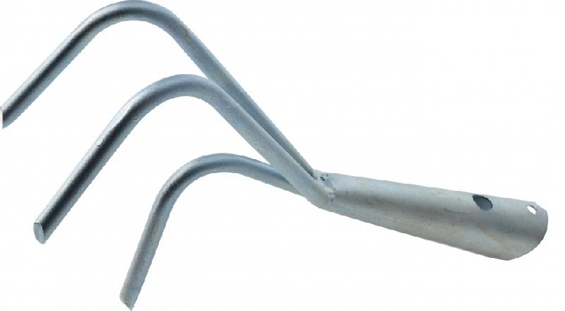 Pro Garden - Sabot de jardin en acier argenté, 25 cm - 3 dents pour un travail efficace_0