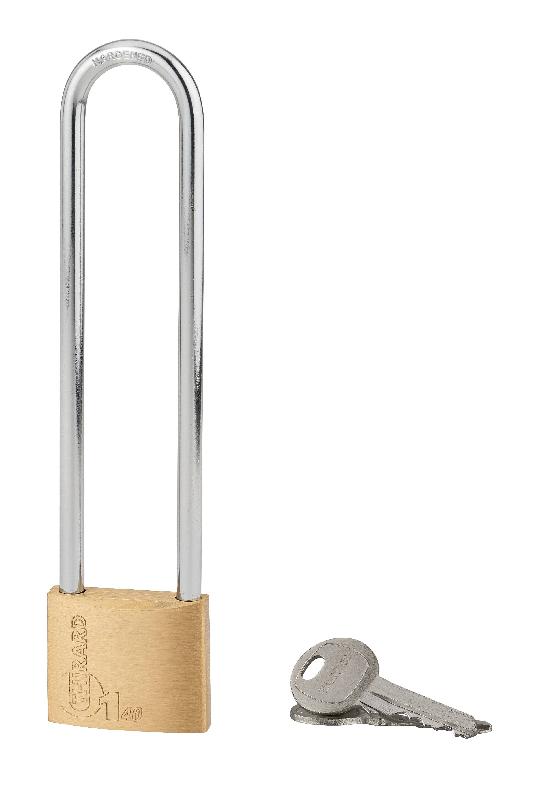 Cadenas à clé Type 1 - 40 mm anse haute - Corps laiton monobloc - Marque Thirard - Garantie 10 ans_0