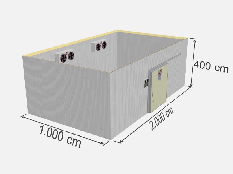 Chambre froide négative industrielle - TD FRZ-800 - 800 m³ avec panneaux polyuréthane et porte coulissante_0