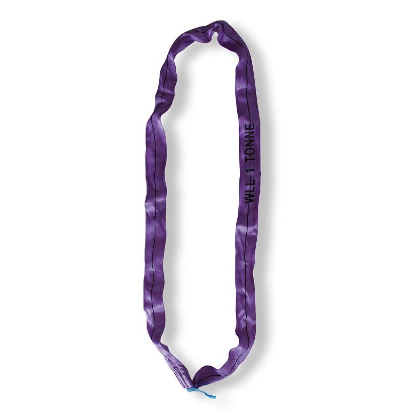 Élingue textile ronde polyester - CMU 1 tonne - longueur 4 m - violette - norme EN 1492-2_0