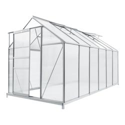 Helloshop26 - Serre de jardin à porte coulissante en polycarbonate 7,03 m² 03_0008254 - 3001922847763_0