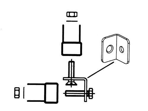 LOT DE 3 CONNECTEURS D'ANGLE POUR CLOISON GRILLAGÉE MX