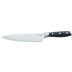 METRO Professional Couteau de chef, 200 mm, riveté avec mitre, forgé, manche noir ergonomique - noir inox 885626_0