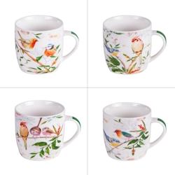 Mug Birdy 30 cl x4 -  Décoré Rond Porcelaine Table Passion 11.5x9.5 cm - multicolore porcelaine 3106232281624_0