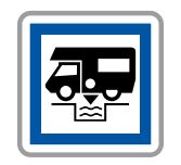 Panneau de signalisation - Indication station de vidange pour caravanes, auto-caravanes et cars - Modèle CE24_0