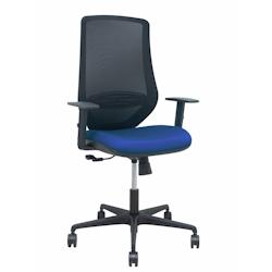 Piqueras y Crespo Silla Mardos sincro malla negra bali azul marino brazo regulable - bleu multi-matériau 392SM840B200B10B68R65_0