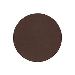Stil Casa, set de 12 sous-plat unies, polyuréthane cousu, Ø 20 cm, finition dollar couleur marron. - STP20D-BWD_0