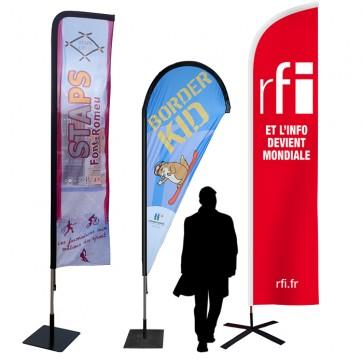 Strongflag - Porte-drapeau robuste et stable en alu - 3 formes (goutte, aile d'avion, droit) - Plusieurs dimensions disponibles_0