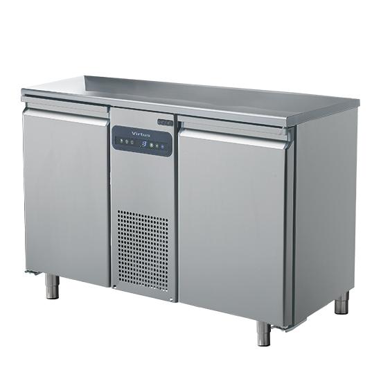 Table congélateur avec 2 portes GN 1/1 et dosseret -10°/-22°C - Virtus VTGB2/FN_0