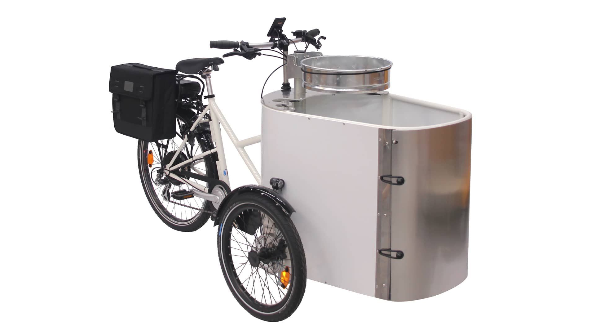 Triporteur électrique Nihola Cargo XL Propreté - 230L, 100kg, moteur Bafang 250W_0