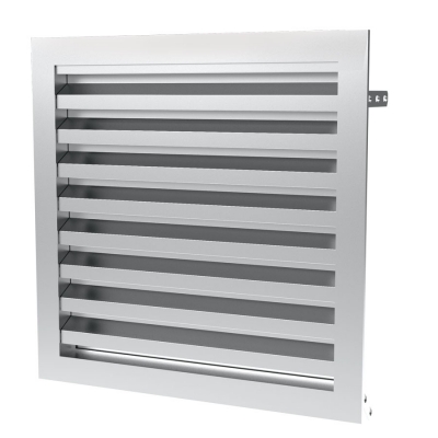 Grille extérieure W-331 - Aluminium anodisé - Ailettes en Z par-pluie avec moustiquaire_0