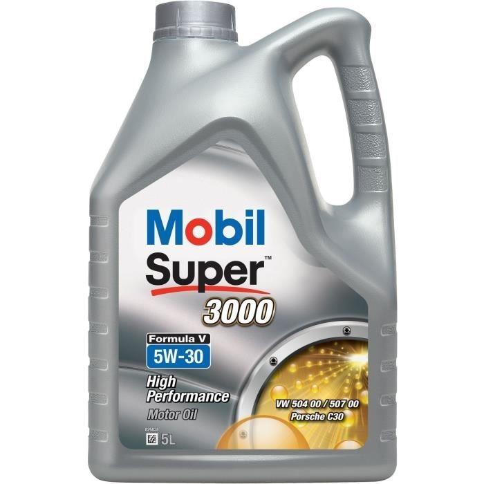 Huile moteur synthétique MOBIL S3000 - 5W30 Formula V - 5 L - Protection contre l'usure et propreté moteur_0