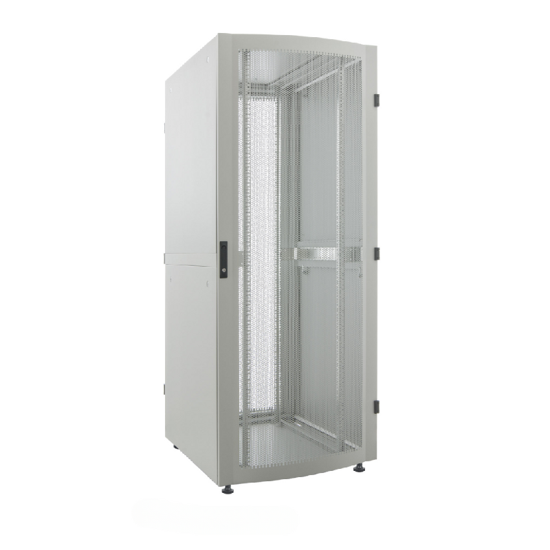 Baie de brassage Premium 19 pouces - Porte perforée - 42U - 1000x800x2033 mm - Flatpack - Gris - Bravour® - Référence MHT274_0