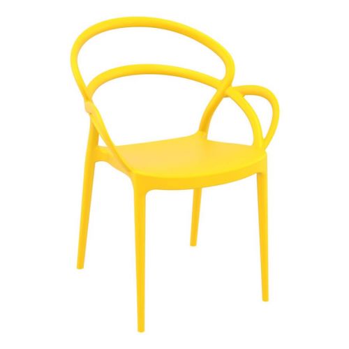 CHAISE EMPILABLE - INTÉRIEUR ET EXTÉRIEUR - JAUNE- MILA