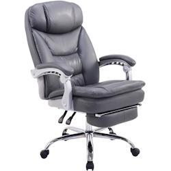 CLP Fauteuil de bureau XL Troy similicuir Gris - gris polyester 191696408_0