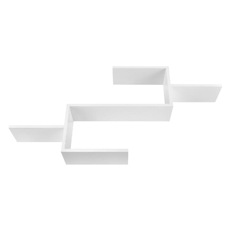 Étagère murale design à rangement - 104 cm - Blanc - 03_0005205_0