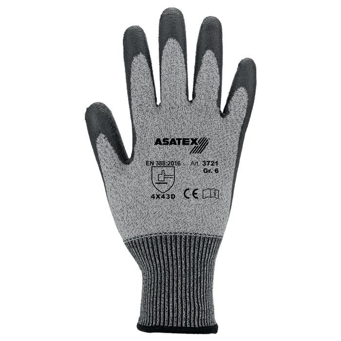 Gant de protection contre les coupures taille 8 gris chiné/noir EN 388 catégorie EPI II EN 388 10 paires ASATEX_0