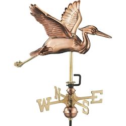 Girouette en cuivre Heron en vol Good Directions - jaune 5060557050250_0