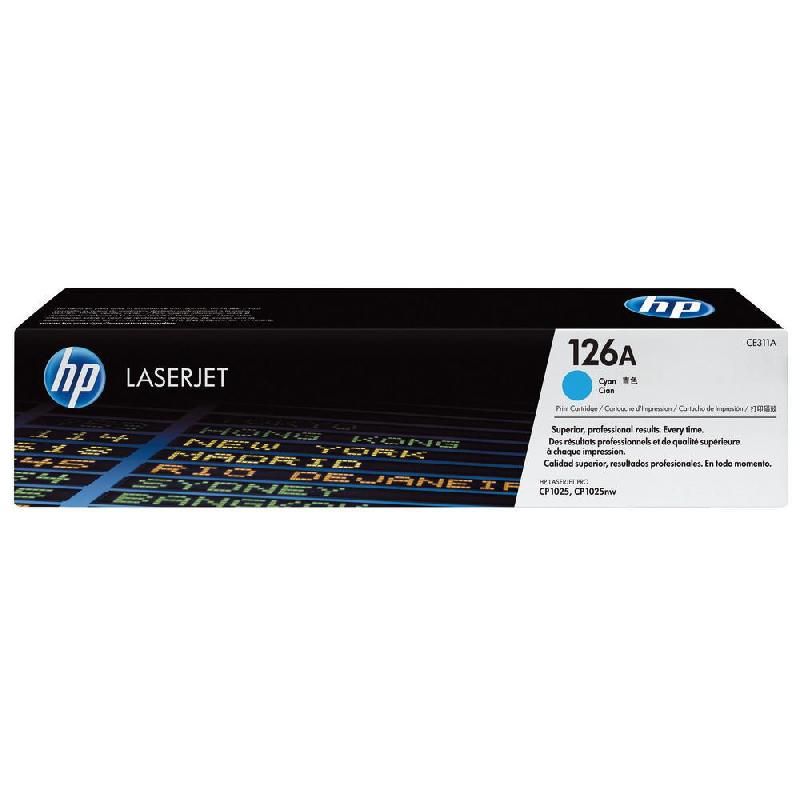 HEWLETT PACKARD TONER ORIGINAL 126A (CE311A) - COULEUR: CYAN